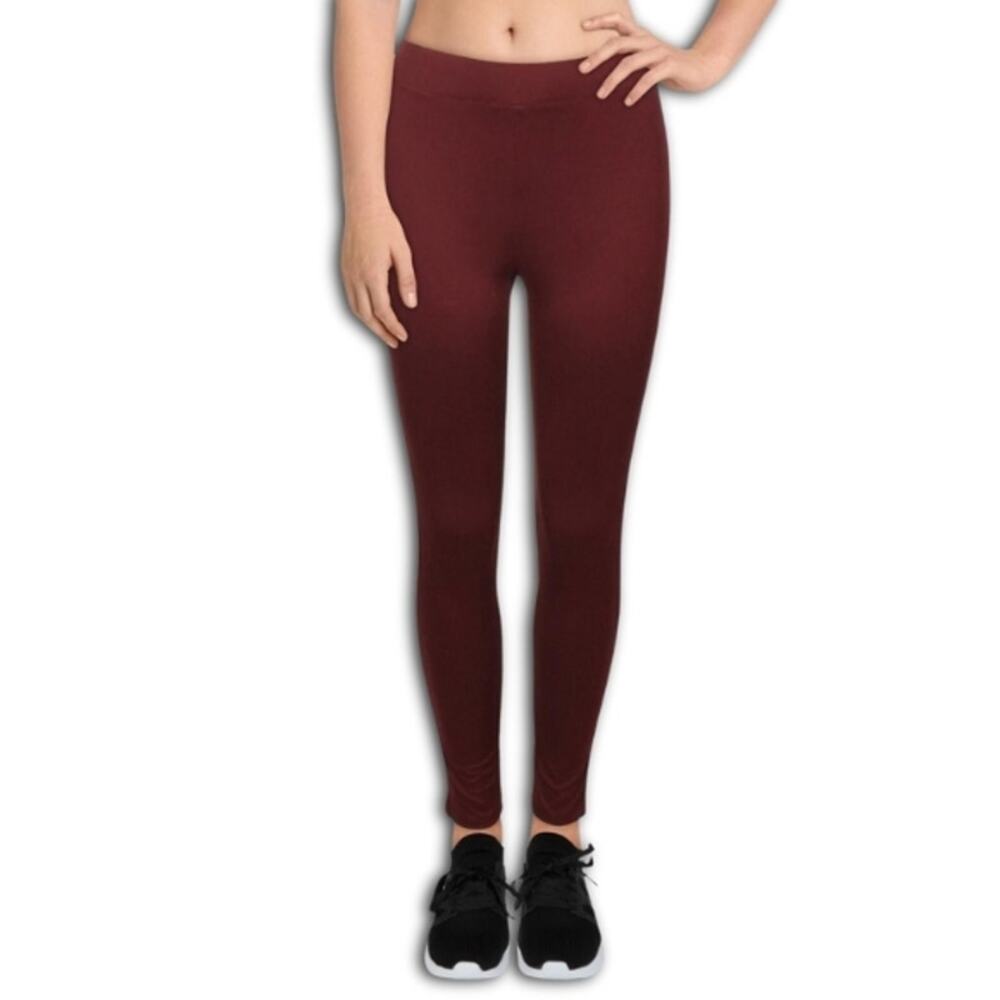 Style & Co Pull-On Leggings Back Pocket Stretchable Snug Fit Purple Plum Small